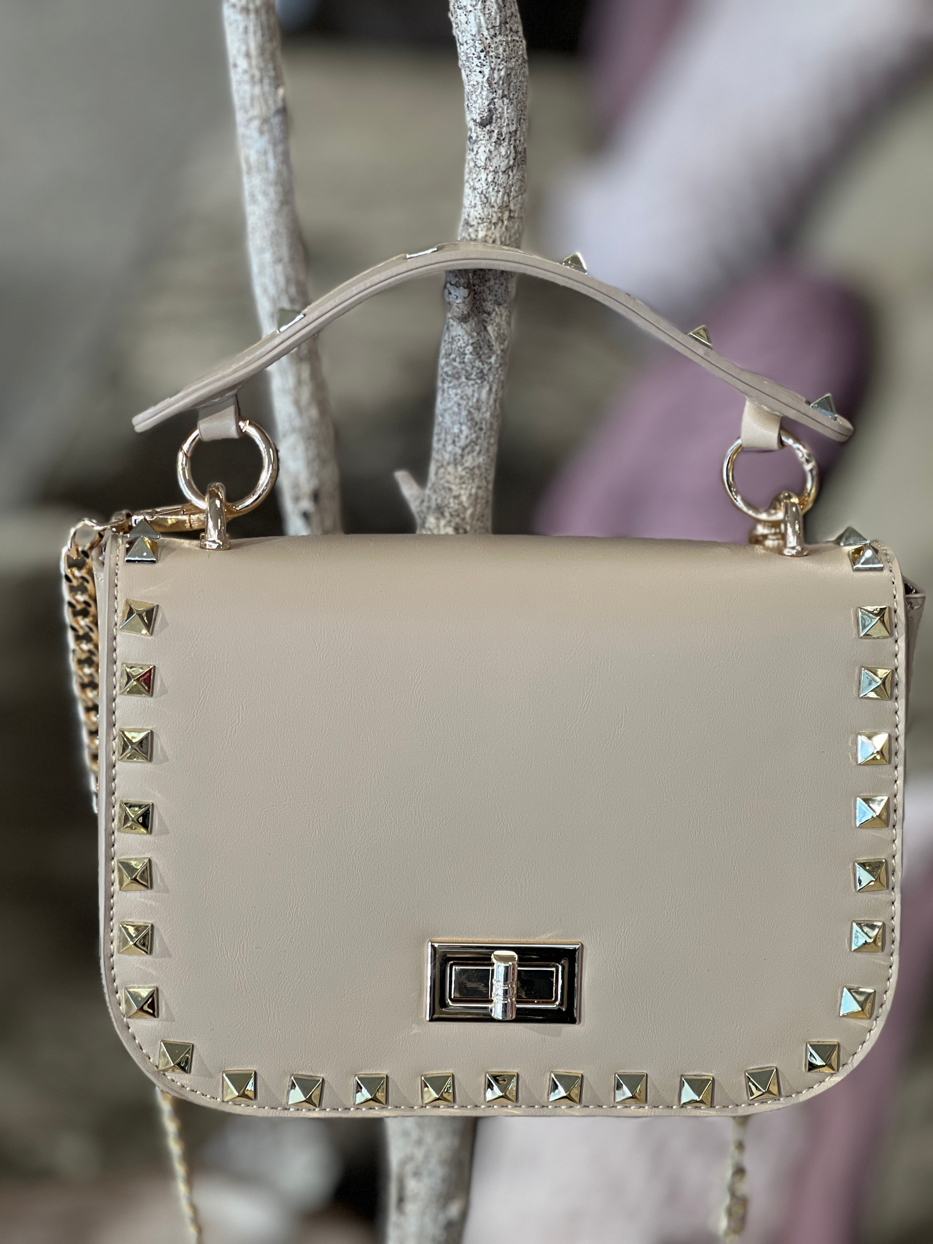 Lisa - Lille taske med guld nitter